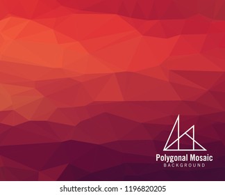 Red Polygonal Mosaic Background