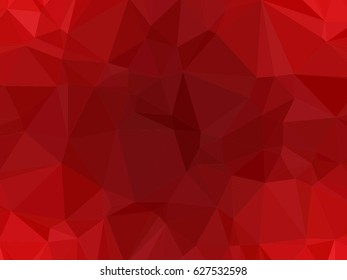 Red Polygonal Mosaic Background