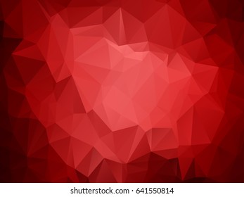 Red Polygonal Mosaic Background