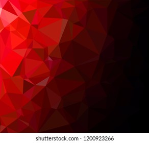 Red Polygonal Mosaic Background, Creative Design Templates