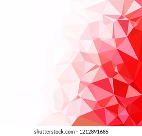 Red Polygonal Mosaic Background, Creative Design Templates