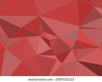 roter polygonaler Mosaikhintergrund, Vorlagen für kreatives Design. Abstrakter Vektorhintergrund aus Dreiecken