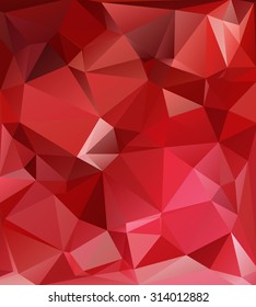 Red Polygonal Mosaic Background, Creative Design Templates