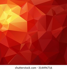 Red Polygonal Mosaic Background, Creative Design Templates