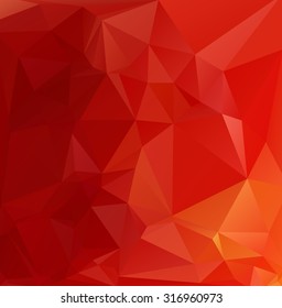 Red Polygonal Mosaic Background, Creative Design Templates
