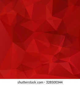 Red Polygonal Mosaic Background, Creative Design Templates