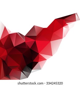 Red Polygonal Mosaic Background, Creative Design Templates