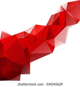 Red Polygonal Mosaic Background, Creative Design Templates