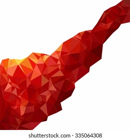 Red Polygonal Mosaic Background, Creative Design Templates