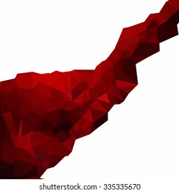 Red Polygonal Mosaic Background, Creative Design Templates