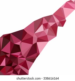 Red Polygonal Mosaic Background, Creative Design Templates