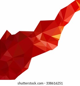 Red Polygonal Mosaic Background, Creative Design Templates