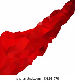 Red Polygonal Mosaic Background, Creative Design Templates