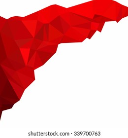 Red Polygonal Mosaic Background, Creative Design Templates