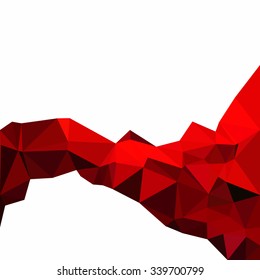 Red Polygonal Mosaic Background, Creative Design Templates