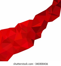 Red Polygonal Mosaic Background, Creative Design Templates