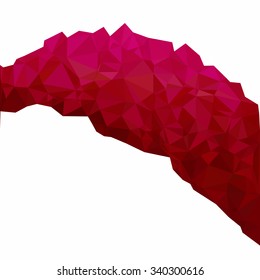 Red Polygonal Mosaic Background, Creative Design Templates