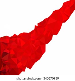 Red Polygonal Mosaic Background, Creative Design Templates
