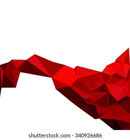 Red Polygonal Mosaic Background, Creative Design Templates