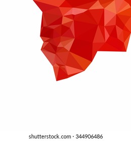 Red Polygonal Mosaic Background, Creative Design Templates