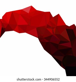 Red Polygonal Mosaic Background, Creative Design Templates