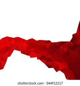 Red Polygonal Mosaic Background, Creative Design Templates
