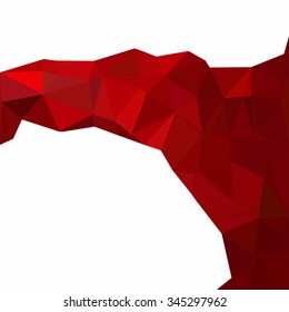 Red Polygonal Mosaic Background, Creative Design Templates