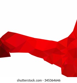 Red Polygonal Mosaic Background, Creative Design Templates