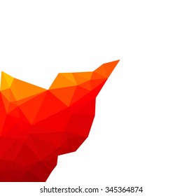 Red Polygonal Mosaic Background, Creative Design Templates