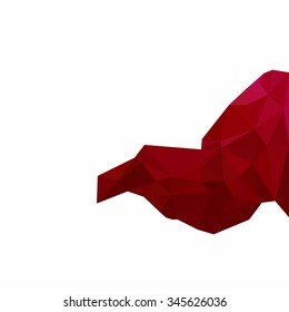 Red Polygonal Mosaic Background, Creative Design Templates
