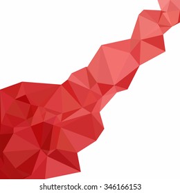 Red Polygonal Mosaic Background, Creative Design Templates