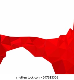 Red Polygonal Mosaic Background, Creative Design Templates