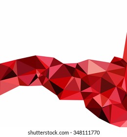 Red Polygonal Mosaic Background, Creative Design Templates