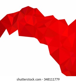 Red Polygonal Mosaic Background, Creative Design Templates