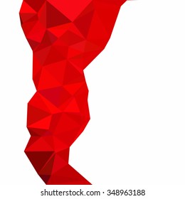 Red Polygonal Mosaic Background, Creative Design Templates