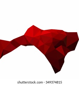 Red Polygonal Mosaic Background, Creative Design Templates