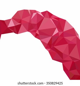Red Polygonal Mosaic Background, Creative Design Templates
