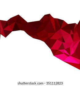 Red Polygonal Mosaic Background, Creative Design Templates