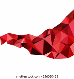 Red Polygonal Mosaic Background, Creative Design Templates