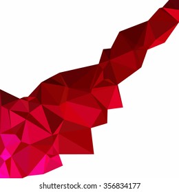 Red Polygonal Mosaic Background, Creative Design Templates