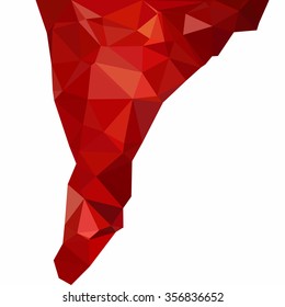 Red Polygonal Mosaic Background, Creative Design Templates