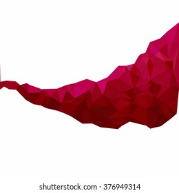 Red Polygonal Mosaic Background, Creative Design Templates