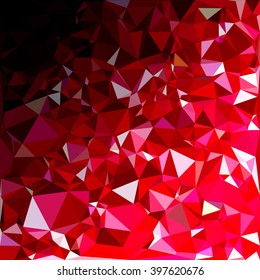 Red Polygonal Mosaic Background, Creative Design Templates