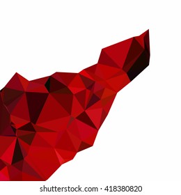 Red Polygonal Mosaic Background, Creative Design Templates
