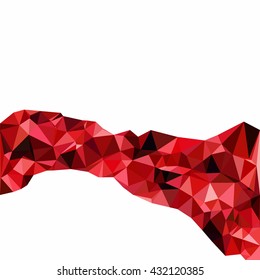 Red Polygonal Mosaic Background, Creative Design Templates