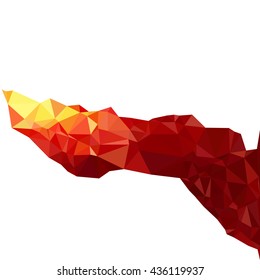 Red Polygonal Mosaic Background, Creative Design Templates