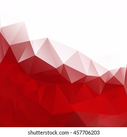 Red Polygonal Mosaic Background, Creative Design Templates