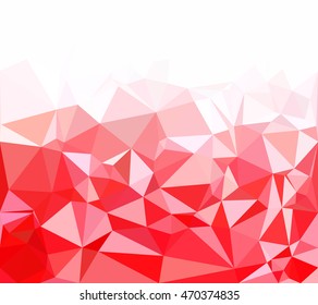 Red Polygonal Mosaic Background, Creative Design Templates