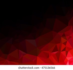 Red Polygonal Mosaic Background, Creative Design Templates