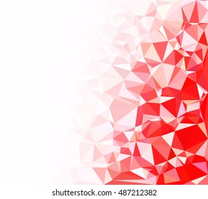 Red Polygonal Mosaic Background, Creative Design Templates